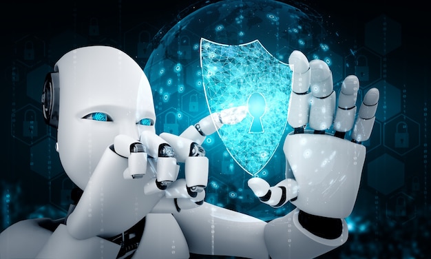 Robot Ia Utilisant La Cybersécurité Pour Protéger La Confidentialité Des Informations