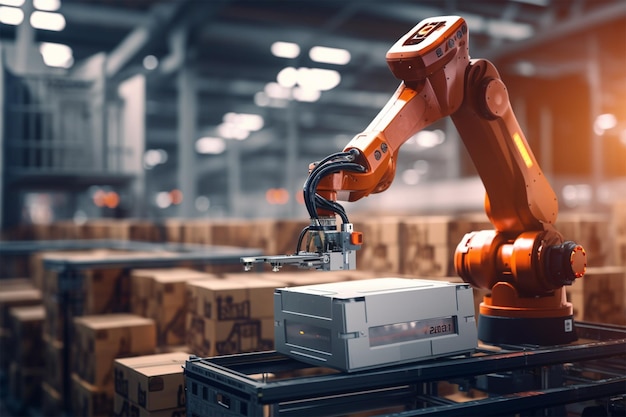 un robot industriel