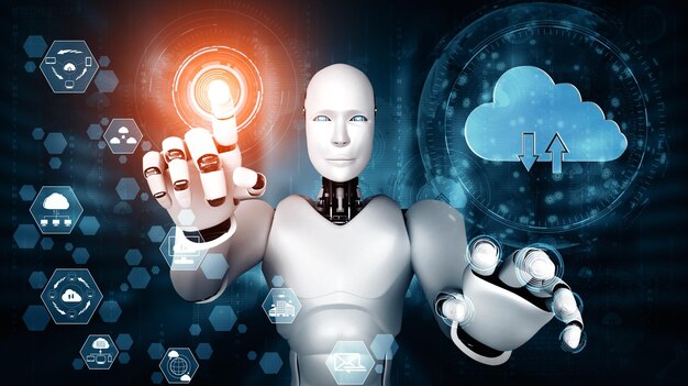 Le robot d'intelligence artificielle XAI utilise la technologie du cloud computing pour stocker des données sur un serveur en ligne