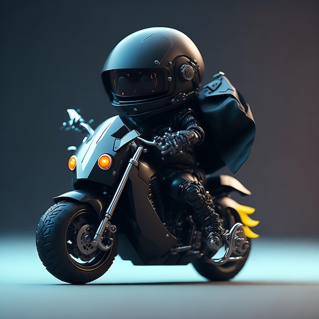 Le robot lapin motard est mignon.