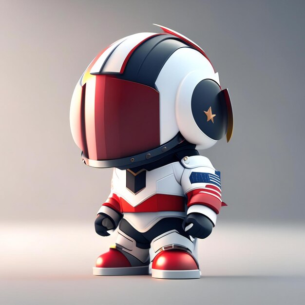 un robot Lego avec un casque sur la tête et le mot casque dessus.