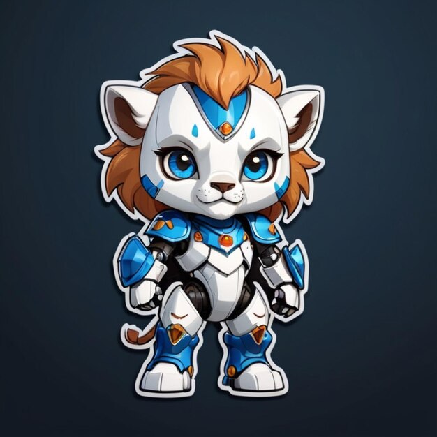 Un robot lion mignon est un cyborg.