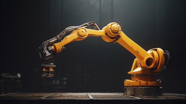 Robot de machine industrielle dans l'usine moderne