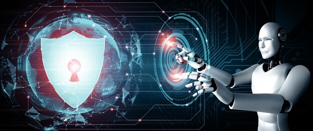 Le robot Mlp ai utilise la cybersécurité pour protéger la vie privée des informations