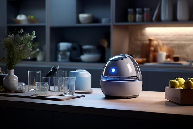 Photo le robot de nettoyage de la cuisine