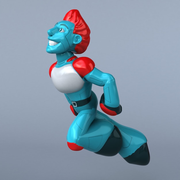 Robot rouge - Illustration 3D