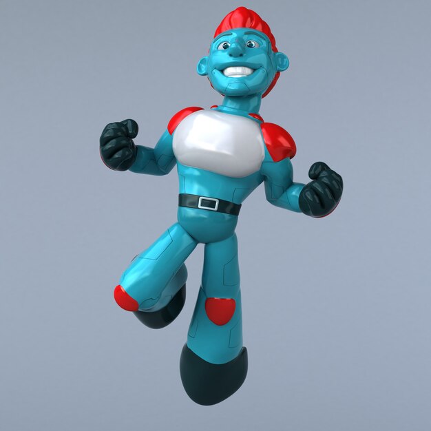 Robot rouge - Illustration 3D