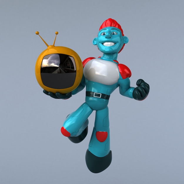 Robot rouge - Illustration 3D