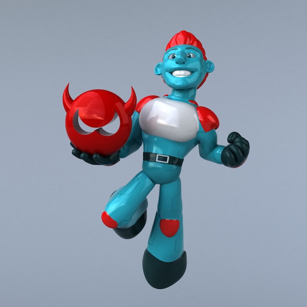 Robot rouge - Illustration 3D