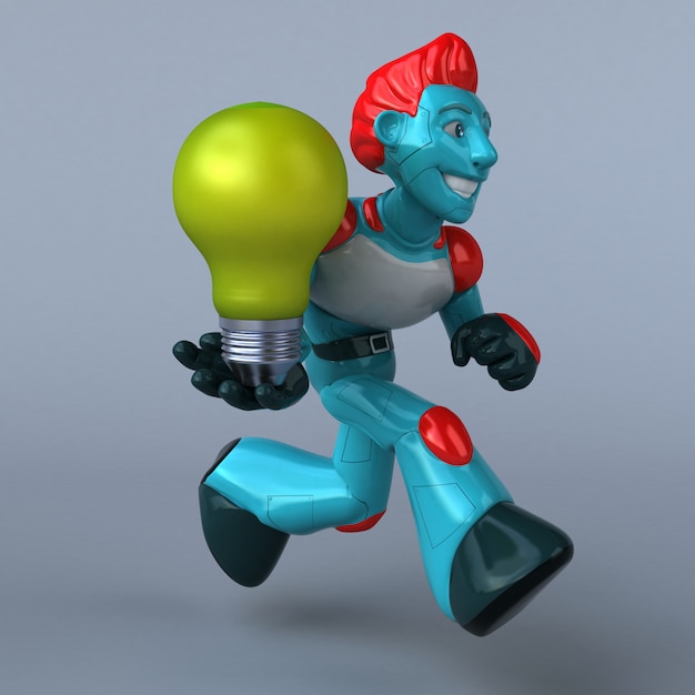 Robot rouge - Illustration 3D