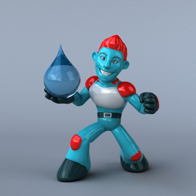 Robot rouge - Illustration 3D