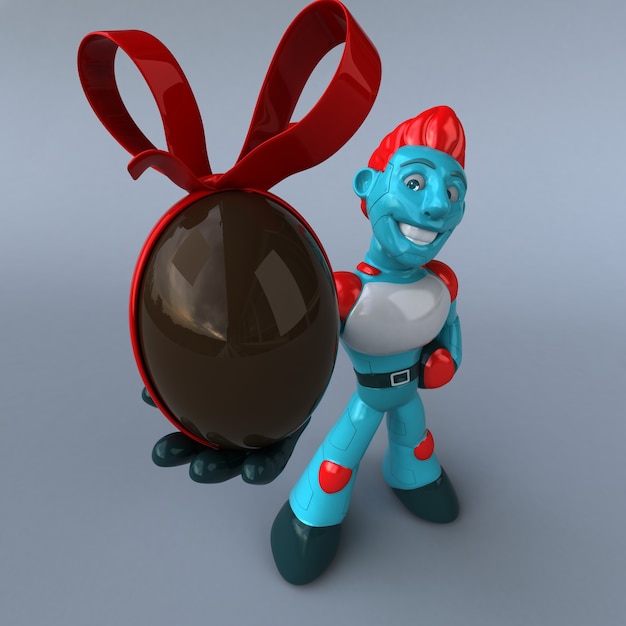 Robot rouge - Illustration 3D