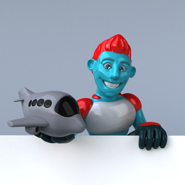 Robot rouge - Illustration 3D