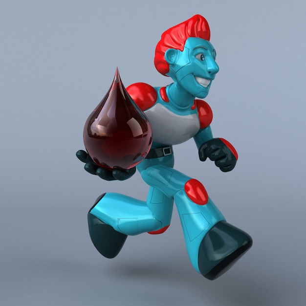 Photo robot rouge - personnage 3d