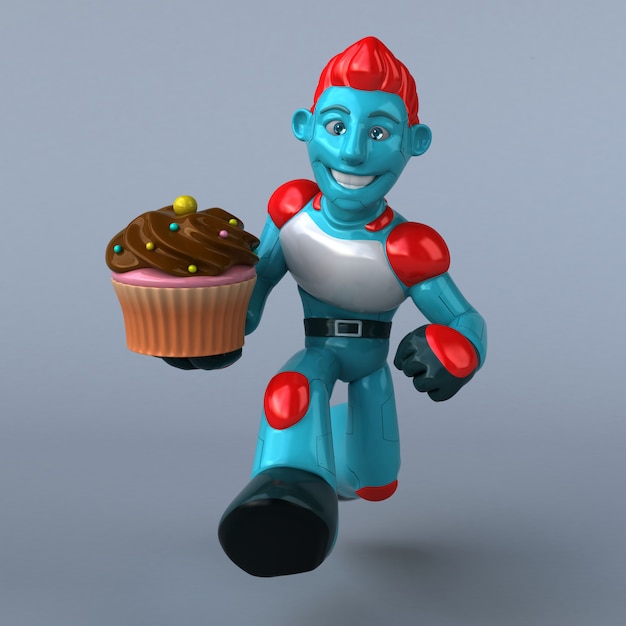 Robot rouge - personnage 3D