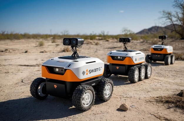 Un robot rover sur un terrain rocheux