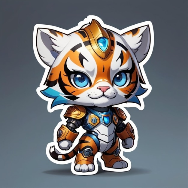 Le robot tigre est mignon.