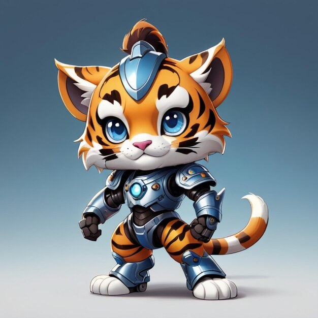 Le robot tigre est mignon.