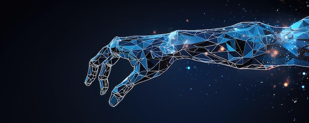 Robot et touche humaine Simplifier la vie avec l'intelligence artificielle Panorama de bannière Génératif Ai
