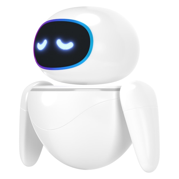 Le robot triste est une technologie innovante à fond transparent.