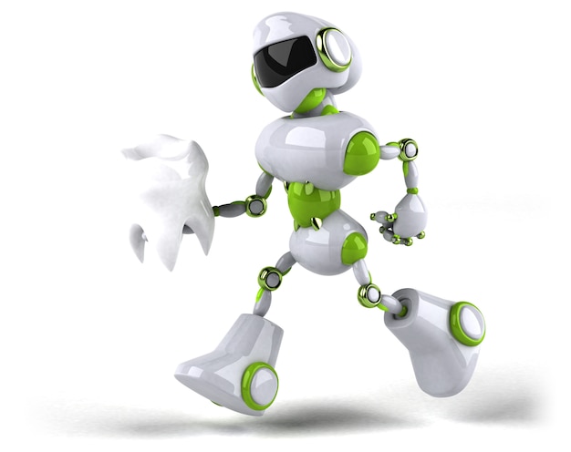 Robot vert - Illustration 3D