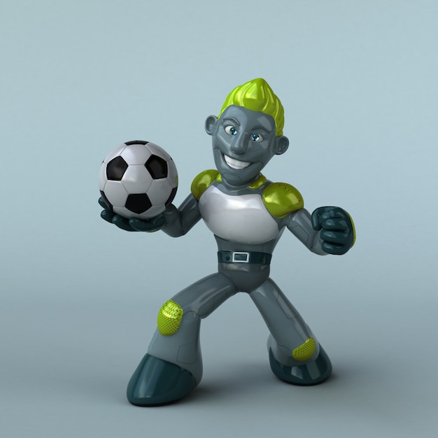 Robot vert - Illustration 3D