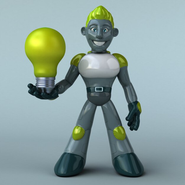 Robot vert - personnage 3D