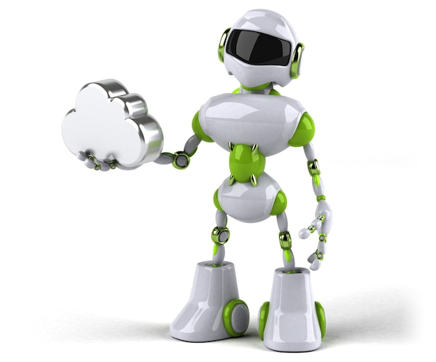 Robot vert - personnage 3D