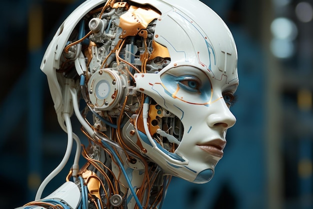 La robotique avancée de l'IA, les compagnons humanoïdes, les interactions futuristes, l'AI, le lien humain.