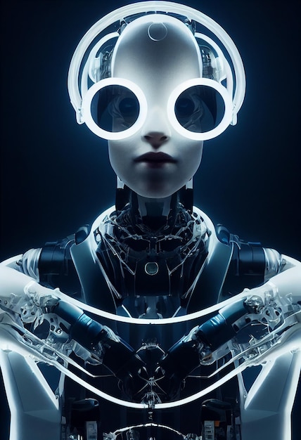 La robotique cyborg humaine futuriste