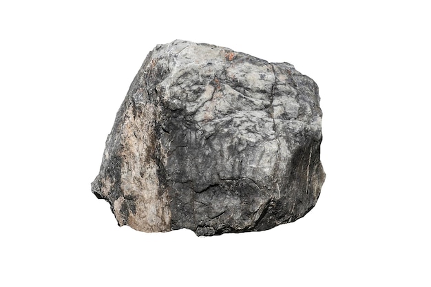Photo roche isolée sur fond blanc