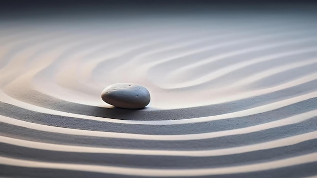 Un rocher dans un cercle d'eau