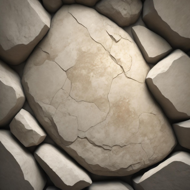 Photo un rocher avec une pierre qui a un petit trou dedans.