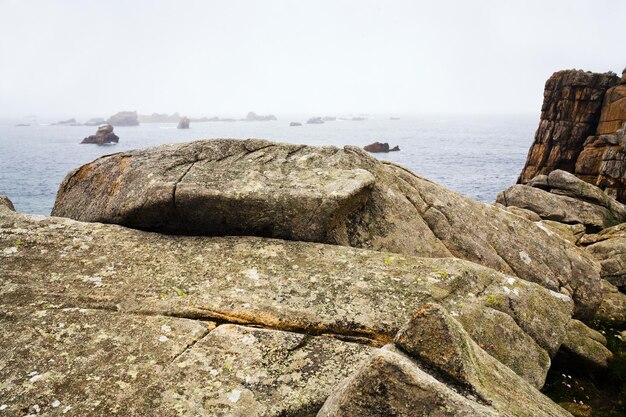 Photo rochers sur la côte atlantique en bretagne