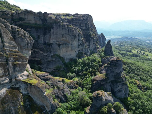 Photo les rochers des météores, grèce