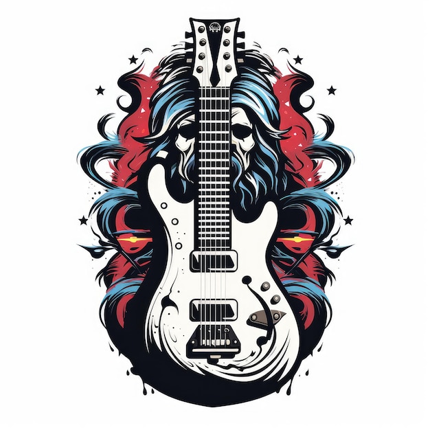 Rock and roll Punk man Grunge imprimé pour T-shirt avec style rock AI Generative