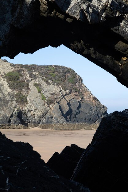 Rock Formation et Falaise Odeceixe Beach, Algarve, Portugal