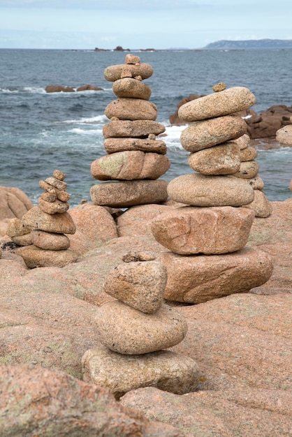 Rock Stack au cimetière anglais, Trece Head Beach, Galice, Espagne