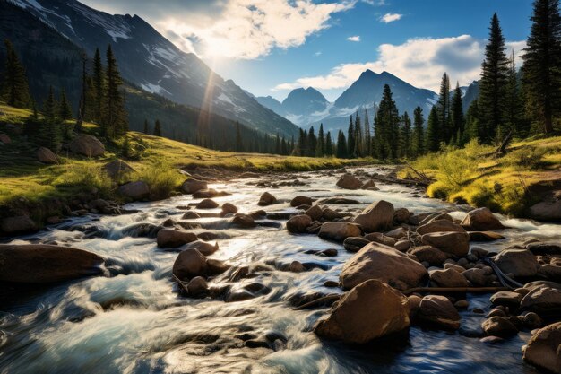 Rocky Mountain Pass avec une IA générative à couper le souffle