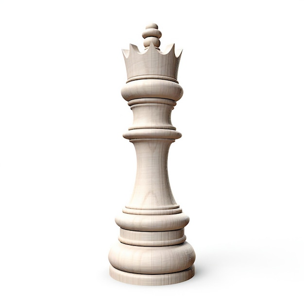 Roi d'échecs isolé sur fond blanc