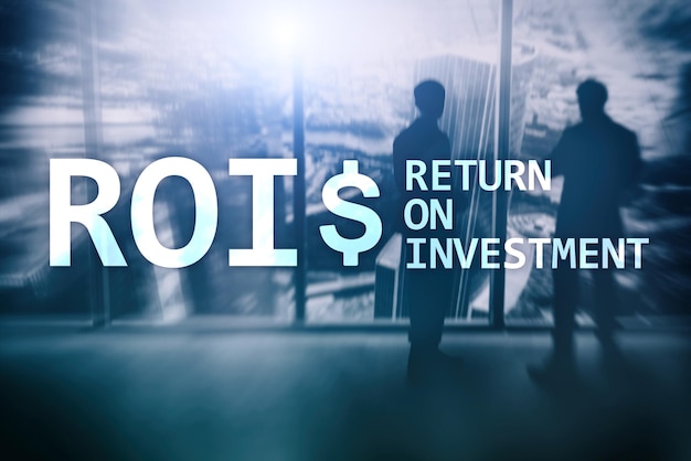 ROI Retour sur investissement Marché financier et concept de négociation d'actions