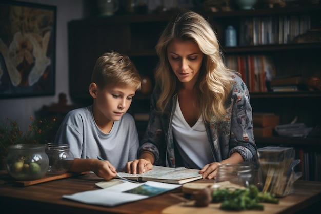 Le rôle de la mère dans les études de l'IA générative de son fils