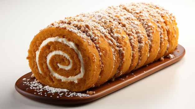 Rollet de gâteau de citrouille avec remplissage de fromage à la crème