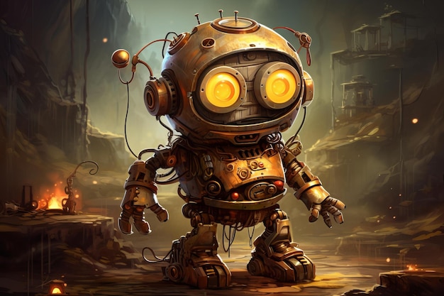 Le roman Steampunk est un petit robot mignon qui génère Ai.