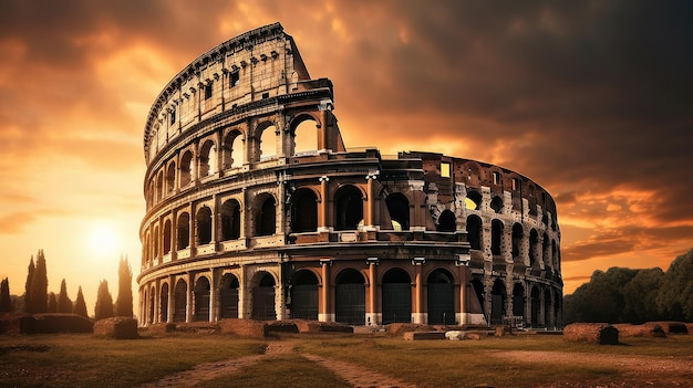 Rome Le Colisée au lever du soleil