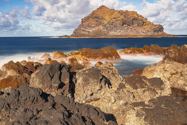 Photo roque de garachico paysage petite île tenerife îles canaries