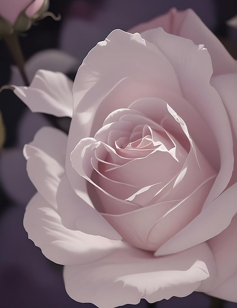 une rose blanche en gros plan