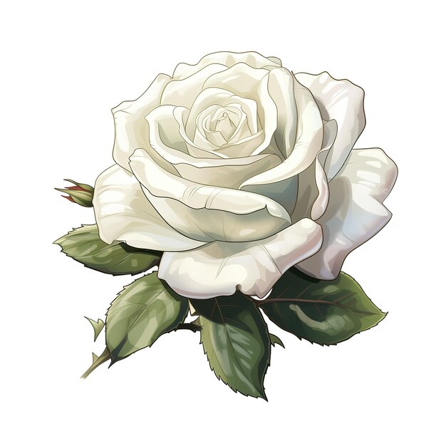 une rose blanche