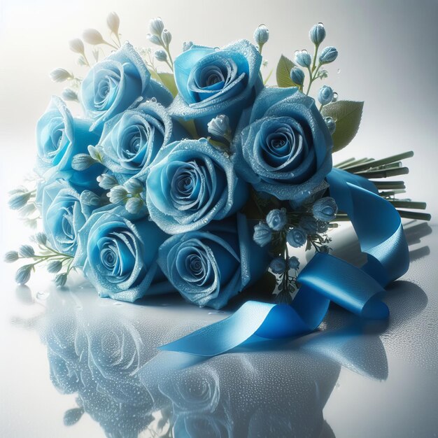 une rose bleue