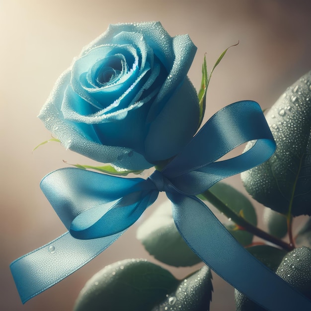 une rose bleue